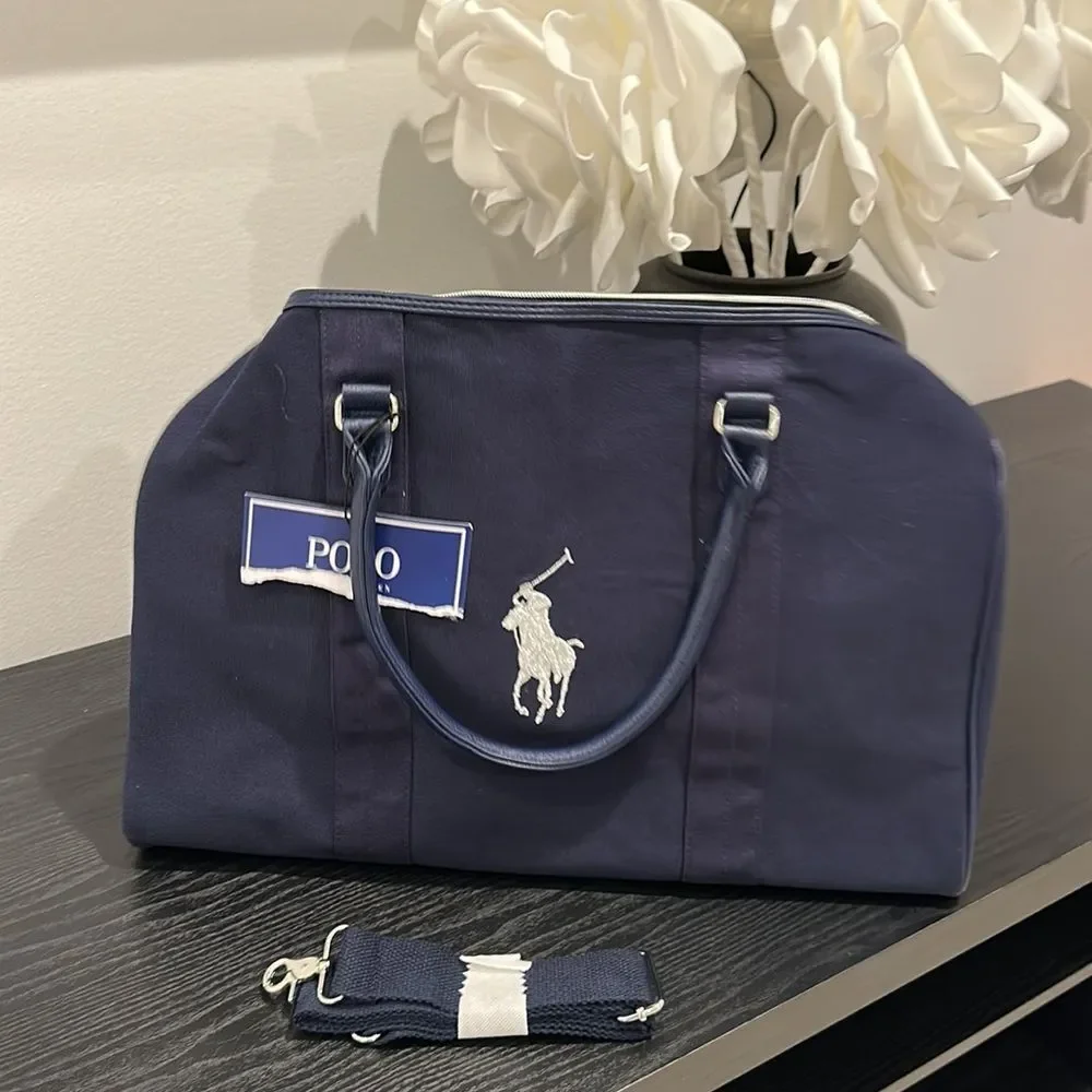 Navy blue ruffle bag